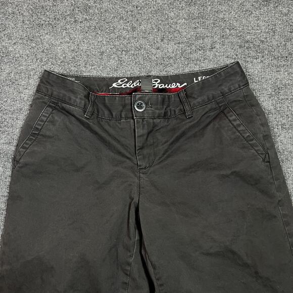 Eddie Bauer Pants Womens 0 Gray Legend Wash Boyfriend Flannel Lined Stretch - Picture 3 of 16